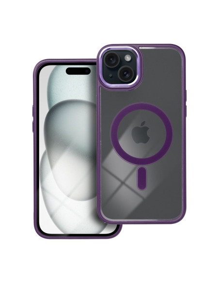 COLOR EDGE MAG COVER Coque compatible avec MagSafe pour IPHONE 15 Plus violet