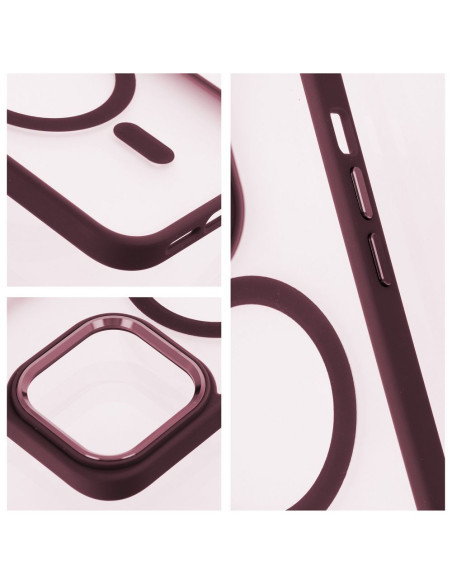 MATTE MAG COVER compatible avec MagSafe pour IPHONE 14 Plus rouge