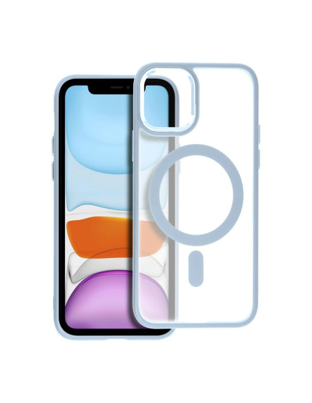 COUVERTURE MAG MATTE compatible avec MagSafe pour IPHONE 11 Pro bleu