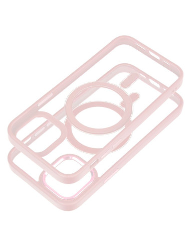 COLOR EDGE MAG COVER compatible avec MagSafe pour IPHONE 12 / 12 Pro rose