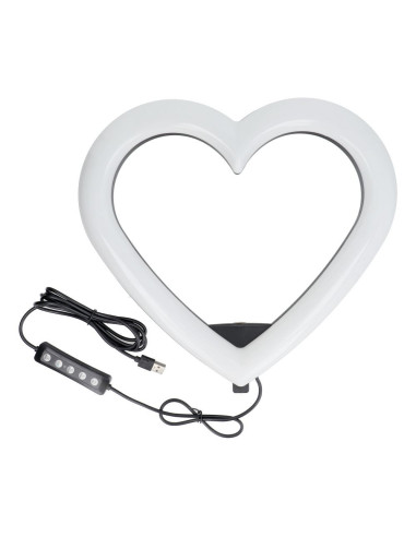 Anneau lumineux LED / Heart Stream RGB 12 pouces FULL COLOR avec support de téléphone + trépied JM33-13