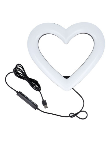 Anneau lumineux LED / Heart Stream RGB 10 pouces FULL COLOR avec support de téléphone + trépied JM26-10
