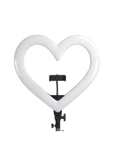 Anneau lumineux LED / Heart Stream RGB 10 pouces FULL COLOR avec support de téléphone + trépied JM26-10