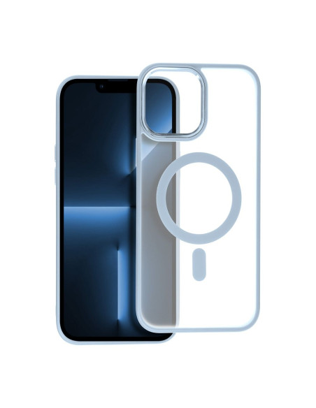 COUVERTURE MAG MATTE compatible avec MagSafe pour IPHONE 13 Pro Max bleu