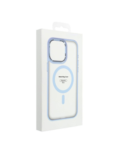 COUVERTURE MAG MATTE compatible avec MagSafe pour IPHONE 13 Pro Max bleu
