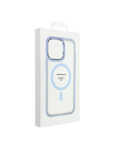COUVERTURE MAG MATTE compatible avec MagSafe pour IPHONE 14 bleu
