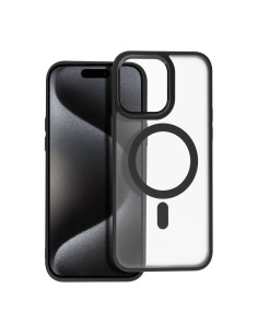 COUVERTURE MAG MATTE compatible avec MagSafe pour IPHONE 15 Pro Max noir
