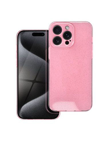 Coque transparente 2mm BLINK pour IPHONE 15 PRO MAX rose