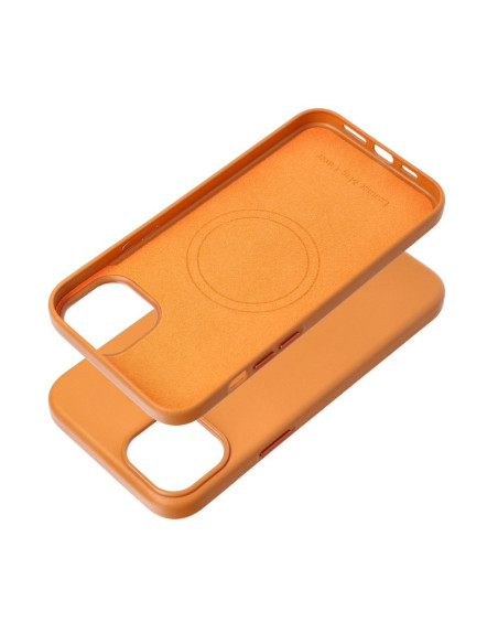 COUVERTURE MAG en cuir compatible avec MagSafe pour IPHONE 15 Plus Coque
