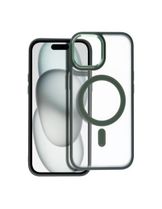 MATTE MAG COVER Coque compatible avec MagSafe pour IPHONE 15 vert