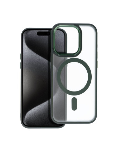 Coque MAG COVER MATTE compatible avec MagSafe pour IPHONE 15 Pro vert