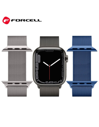 FORCELL F-DESIGN FA03 Bracelet / bande pour Apple Watch 42/44/45/49mm bleu