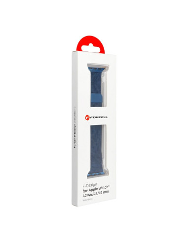 FORCELL F-DESIGN FA03 Bracelet / bande pour Apple Watch 42/44/45/49mm bleu