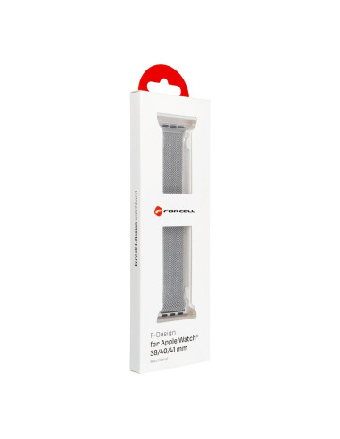 FORCELL F-DESIGN FA03 Bracelet pour APPLE Watch 38 / 40 / 41 mm argenté