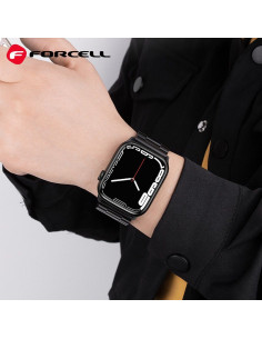 FORCELL Bracelet F-DESIGN FA10 pour APPLE Watch 38 / 40 / 41 mm noir 2