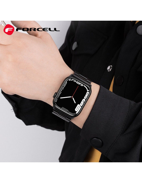 FORCELL Bracelet F-DESIGN FA10 pour APPLE Watch 38 / 40 / 41 mm noir