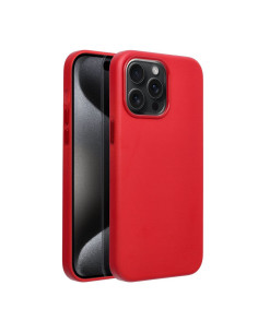COUVERTURE MAG en CUIR compatible avec MagSafe pour IPHONE 15 Pro Max rouge 2