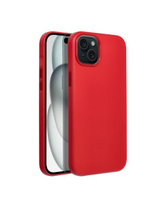 COUVERTURE MAG EN CUIR compatible avec MagSafe pour IPHONE 15 Plus rouge 2
