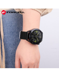 FORCELL Bracelet F-DESIGN FS01 pour SAMSUNG Watch 20 mm noir 2