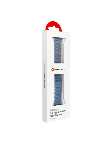 FORCELL F-DESIGN FA10 Bracelet pour Apple Watch 38/40/41mm bleu