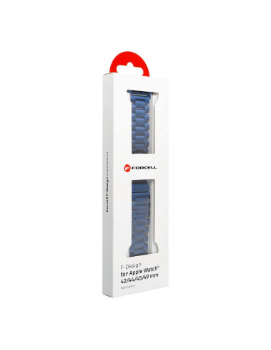 FORCELL F-DESIGN FA10 Bracelet / bande pour Apple Watch 42/44/45/49mm bleu