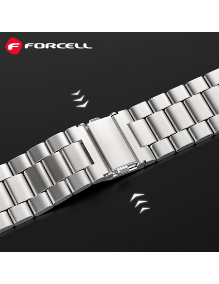 FORCELL F-DESIGN FA10 Bracelet pour Apple Watch 42/44/45/49mm argenté