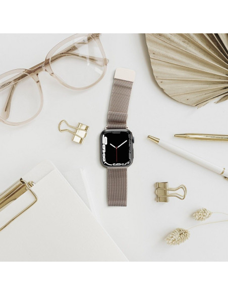 FORCELL Bracelet F-DESIGN FA03 pour APPLE Watch 38 / 40 / 41 mm or