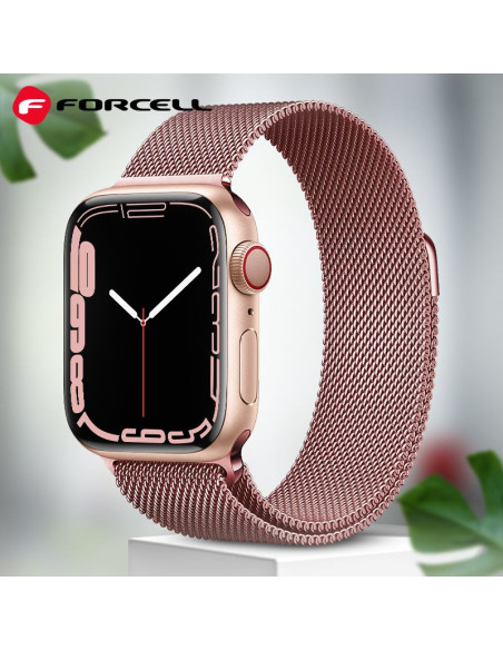 FORCELL F-DESIGN FA03 Bracelet pour Apple Watch 42/44/45/49mm rose