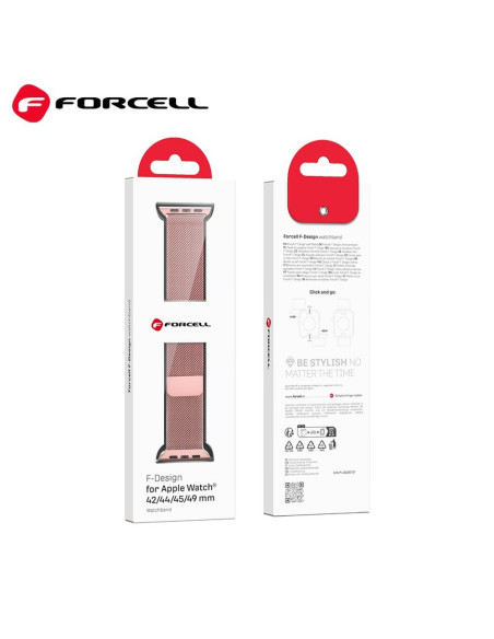 FORCELL F-DESIGN FA03 Bracelet pour Apple Watch 42/44/45/49mm rose