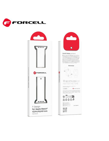 FORCELL F-DESIGN FA01 Bracelet pour APPLE Watch 42 / 44 / 45 / 49 mm blanc