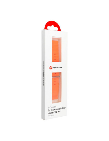 FORCELL Bracelet F-DESIGN FS01 pour SAMSUNG Watch 22 mm orange