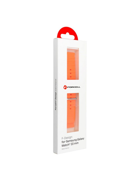 FORCELL Bracelet F-DESIGN FS01 pour SAMSUNG Watch 22 mm orange