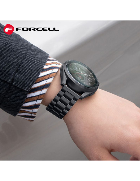 FORCELL Bracelet F-DESIGN FS06 pour SAMSUNG Watch 20 mm noir