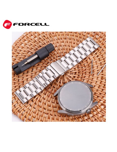 FORCELL Bracelet F-DESIGN FS06 pour SAMSUNG Watch 20 mm argenté