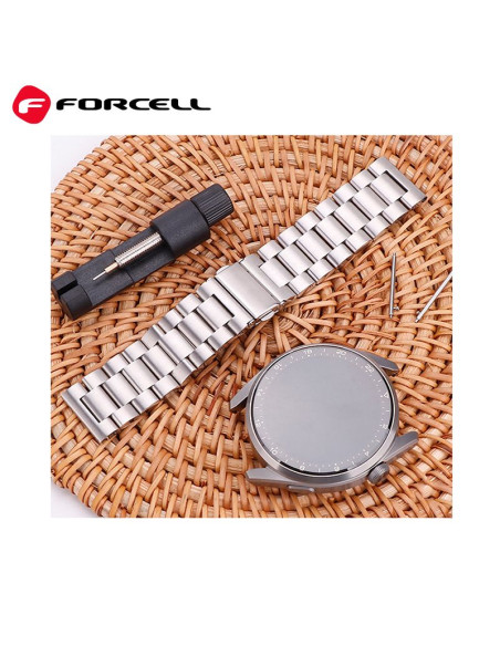 FORCELL Bracelet F-DESIGN FS06 pour SAMSUNG Watch 22 mm argenté