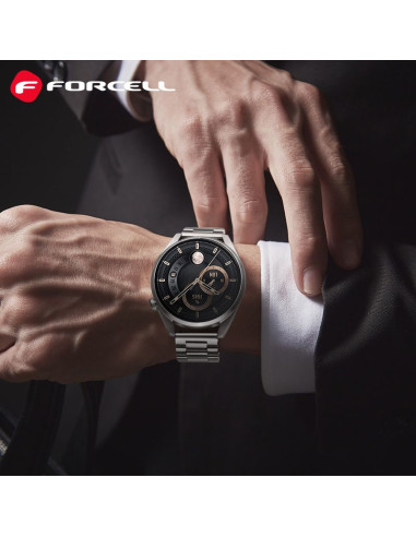 FORCELL Bracelet F-DESIGN FS06 pour SAMSUNG Watch 22 mm argenté