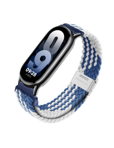 FORCELL F-DESIGN FX5 Bracelet pour Xiaomi Mi Band 8 blanc et bleu