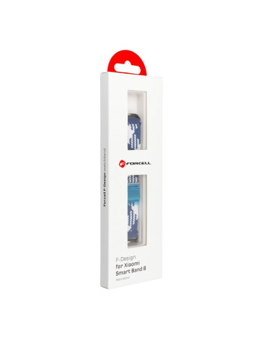 FORCELL F-DESIGN FX5 Bracelet pour Xiaomi Mi Band 8 blanc et bleu