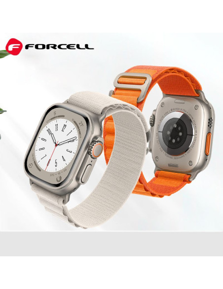 FORCELL F-DESIGN FA13 bracelet / bande pour Apple Watch 42/44/45/49mm stellaire