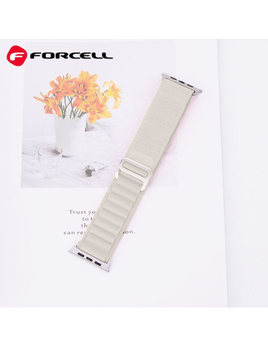 FORCELL F-DESIGN FA13 bracelet / bande pour Apple Watch 42/44/45/49mm stellaire
