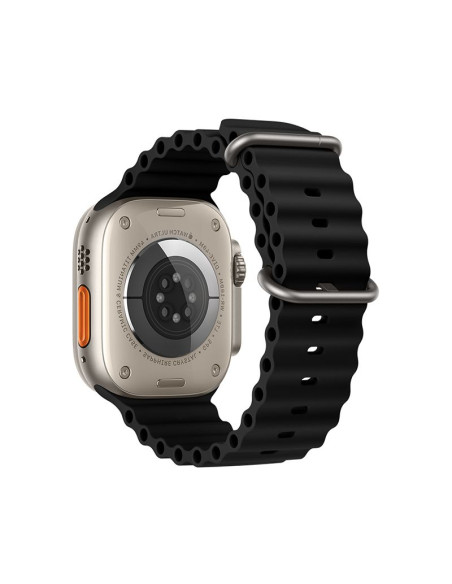 FORCELL Bracelet F-DESIGN FA12 pour APPLE Watch 42 / 44 / 45 / 49 mm noir