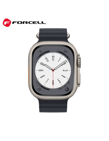 FORCELL Bracelet F-DESIGN FA12 pour APPLE Watch 42 / 44 / 45 / 49 mm noir