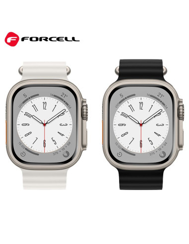FORCELL Bracelet F-DESIGN FA12 pour APPLE Watch 42 / 44 / 45 / 49 mm noir