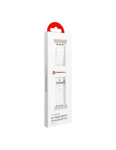 FORCELL F-DESIGN FA12 Bracelet / bande pour Apple Watch 42/44/45/49mm blanc
