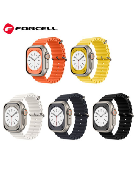 FORCELL F-DESIGN FA12 Bracelet / brassard pour Apple Watch 38/40/41mm jaune