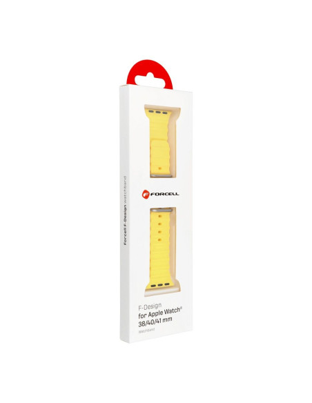 FORCELL F-DESIGN FA12 Bracelet / brassard pour Apple Watch 38/40/41mm jaune