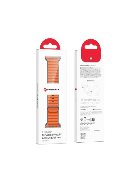 FORCELL F-DESIGN FA12 Bracelet pour Apple Watch 38/40/41mm orange