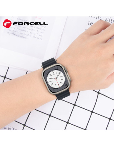 FORCELL Bracelet F-DESIGN FA12 pour APPLE Watch 42 / 44 / 45 / 49 mm bleu