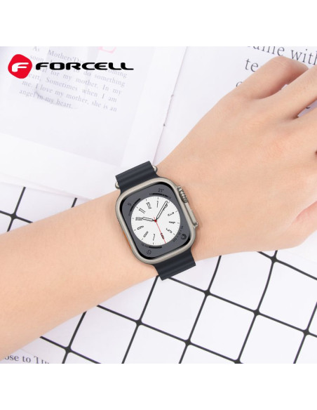 FORCELL Bracelet F-DESIGN FA12 pour APPLE Watch 42 / 44 / 45 / 49 mm bleu