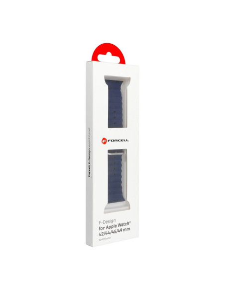 FORCELL Bracelet F-DESIGN FA12 pour APPLE Watch 42 / 44 / 45 / 49 mm bleu